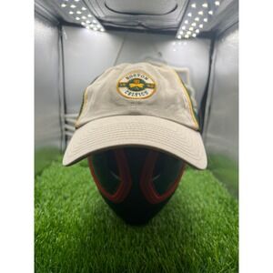 Vintage‎ Boston Celtics Hat Adjustable Beige Green NBA Basketball Cap